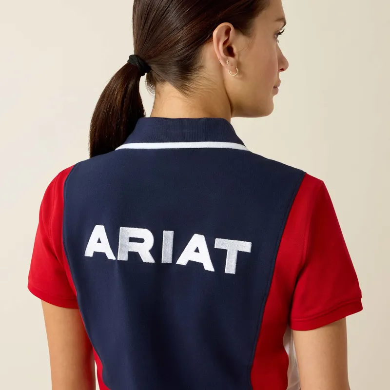 Ariat Ladies Taryn Polo Navy/Red-4