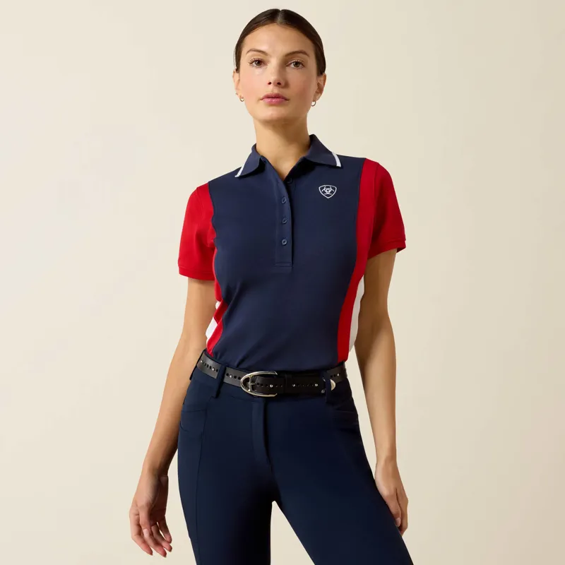Ariat Ladies Taryn Polo Navy/Red