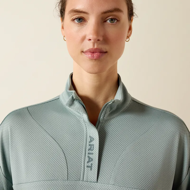 Ariat Ladies Breathe 1/2 Zip Pullover Chinois Green-3