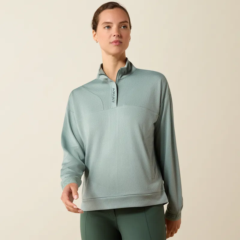 Ariat Ladies Breathe 1/2 Zip Pullover Chinois Green