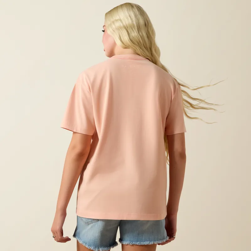 Ariat Ladies Cowgirl At Heart T-Shirt Tropical Peach-1