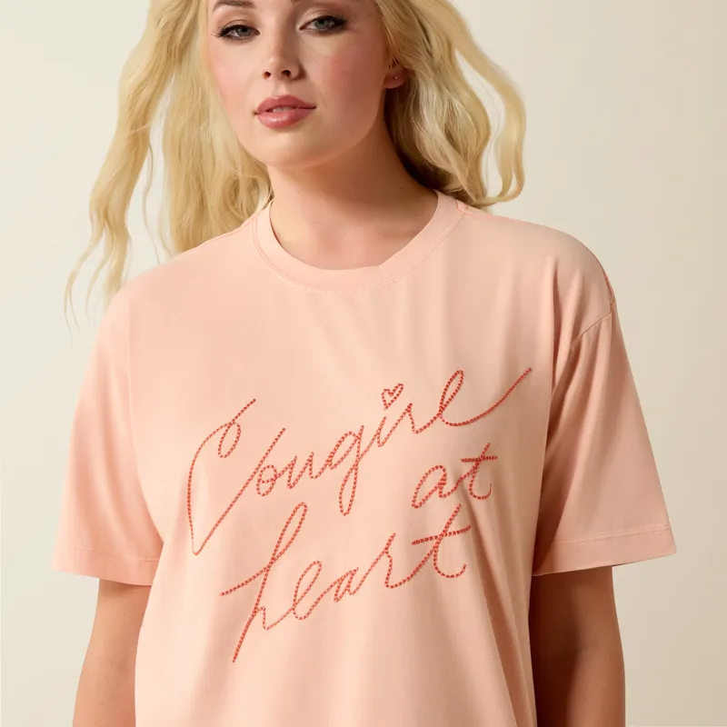 Ariat Ladies Cowgirl At Heart T-Shirt Tropical Peach-2
