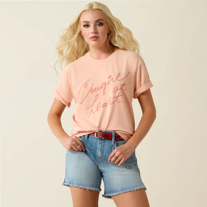 Ariat Ladies Cowgirl At Heart T-Shirt Tropical Peach
