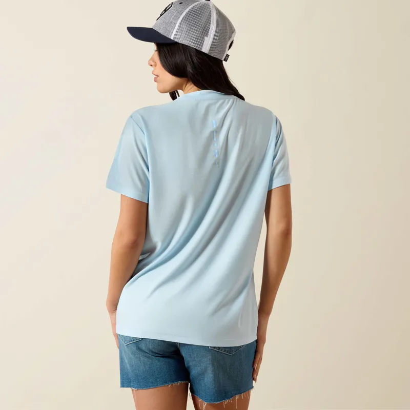 Ariat Ladies Laguna Logo T-Shirt Nantucket Breeze-1