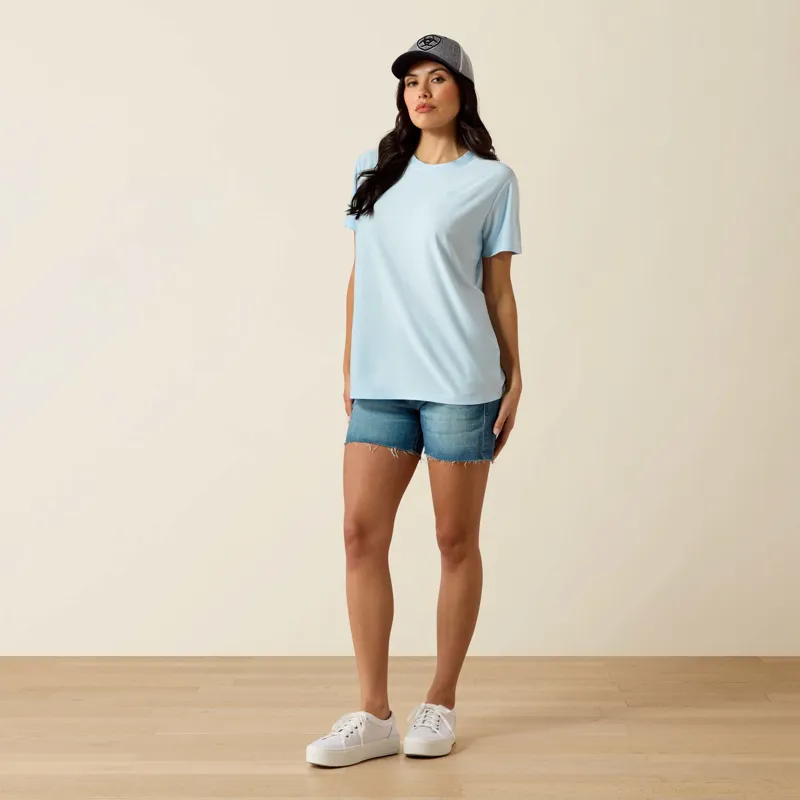 Ariat Ladies Laguna Logo T-Shirt Nantucket Breeze-2