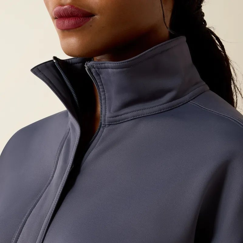 Ariat Ladies Breeze Logo 1/2 Zip Sweatshirt Ombre Blue-3