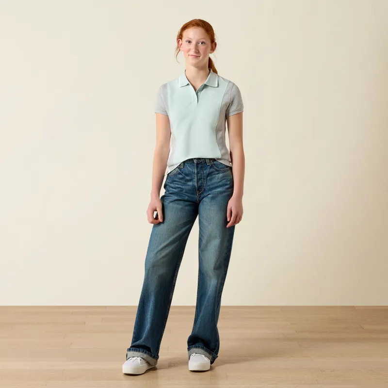 Ariat Youth Taryn Polo Starlight/Heather Grey-2