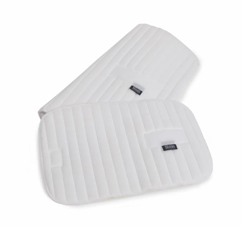 Shires Quilted Bandage Pads White - 11 x 16