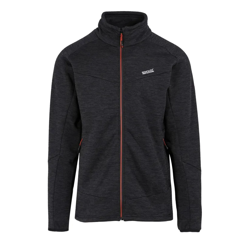 Regatta Mens Rivake Full Zip Fleece Black
