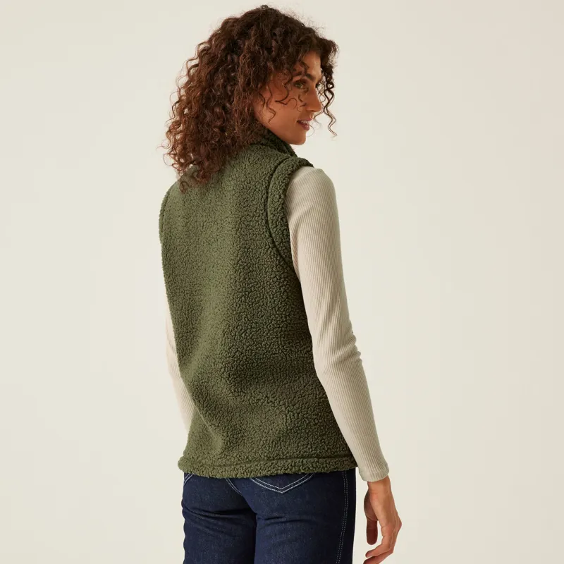Regatta Ladies Calmry Fleece Gilet Dark Khaki-3