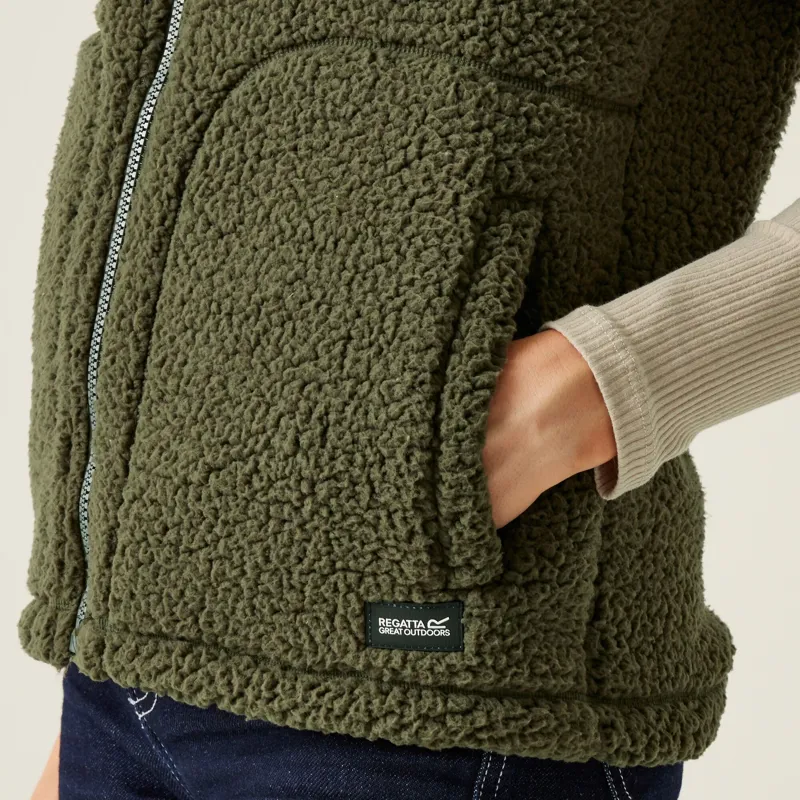 Regatta Ladies Calmry Fleece Gilet Dark Khaki-4