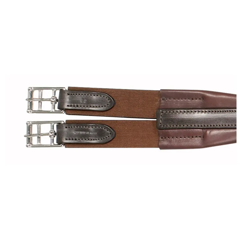 E Jeffries Double End Elastic Atherstone Girth Havana-1