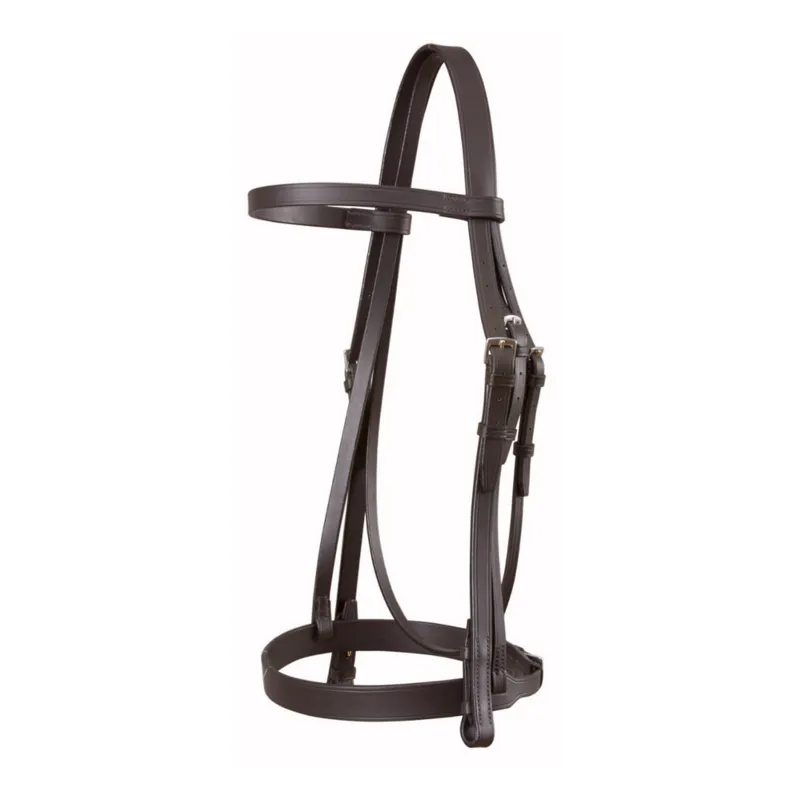 E Jeffries Wembley Plain Cavesson Bridle Black