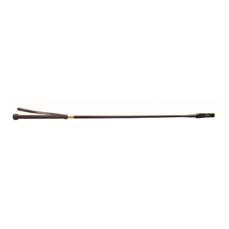 E Jeffries Moulded Handle Riding Whip Black