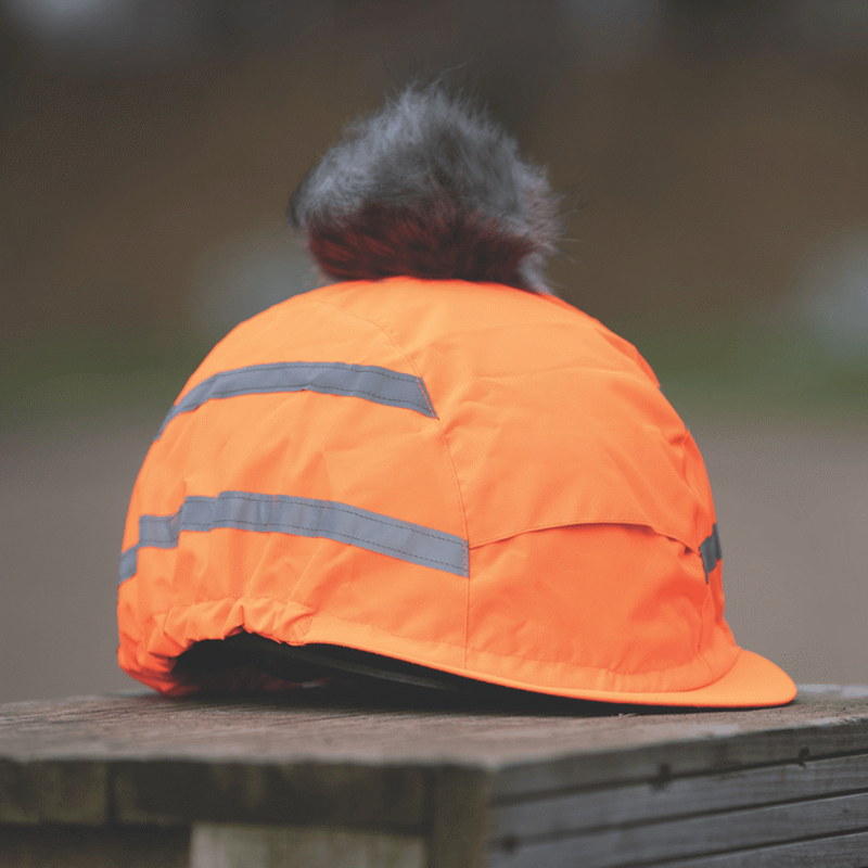 Equetech Hi-Vis Vision Waterproof Hat Silk Orange-1