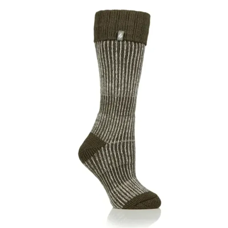 Heat Holders Ladies Begonia Boot Socks Olive
