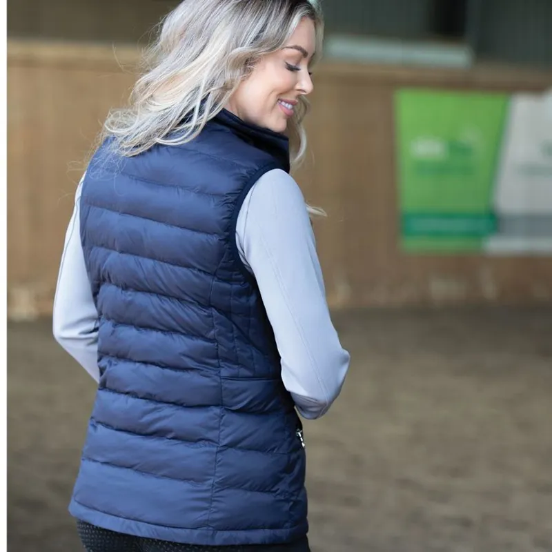 Equetech Ladies Inferno Asymmetrical Heated Gilet Navy-3