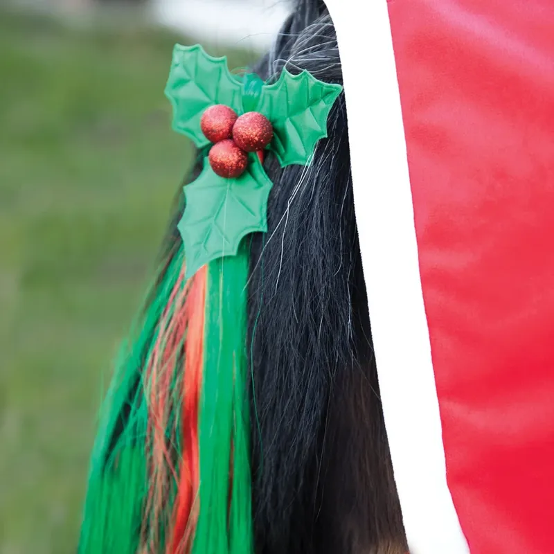 Equetech Christmas Holly Tail Tassel-1