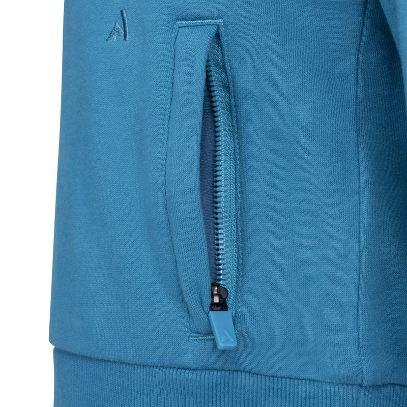 Aubrion Young Rider React Quarter Zip Sweater Kingfisher-3