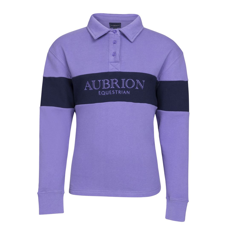 Aubrion Young Rider Equestrian Button Sweatshirt Heather