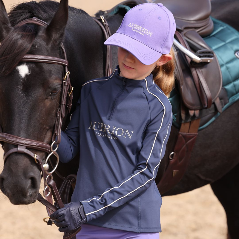 Aubrion Young Rider Equestrian Long Sleeve Baselayer Midnight-1