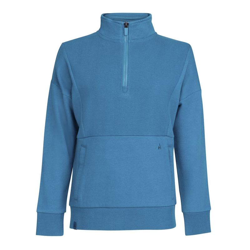Aubrion Young Rider React Quarter Zip Sweater Kingfisher