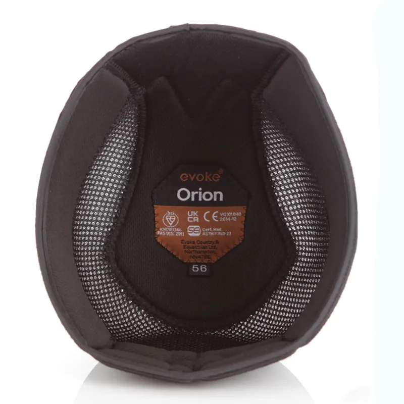 Evoke Orion Removeable Crown Padded Helmet Liner Black