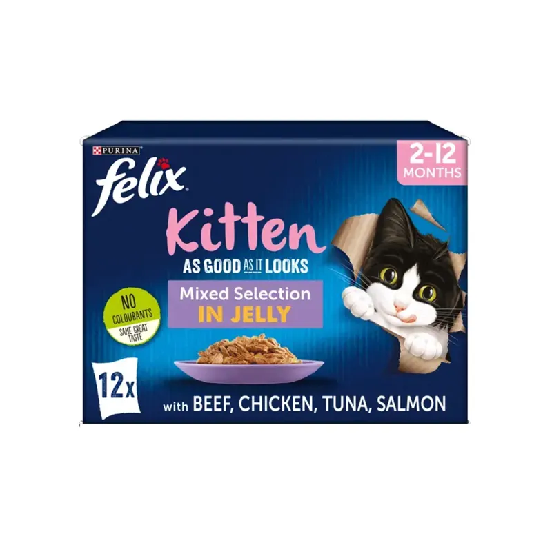 Felix As Good As It Looks Pouches Kitten Mixed 12x85g