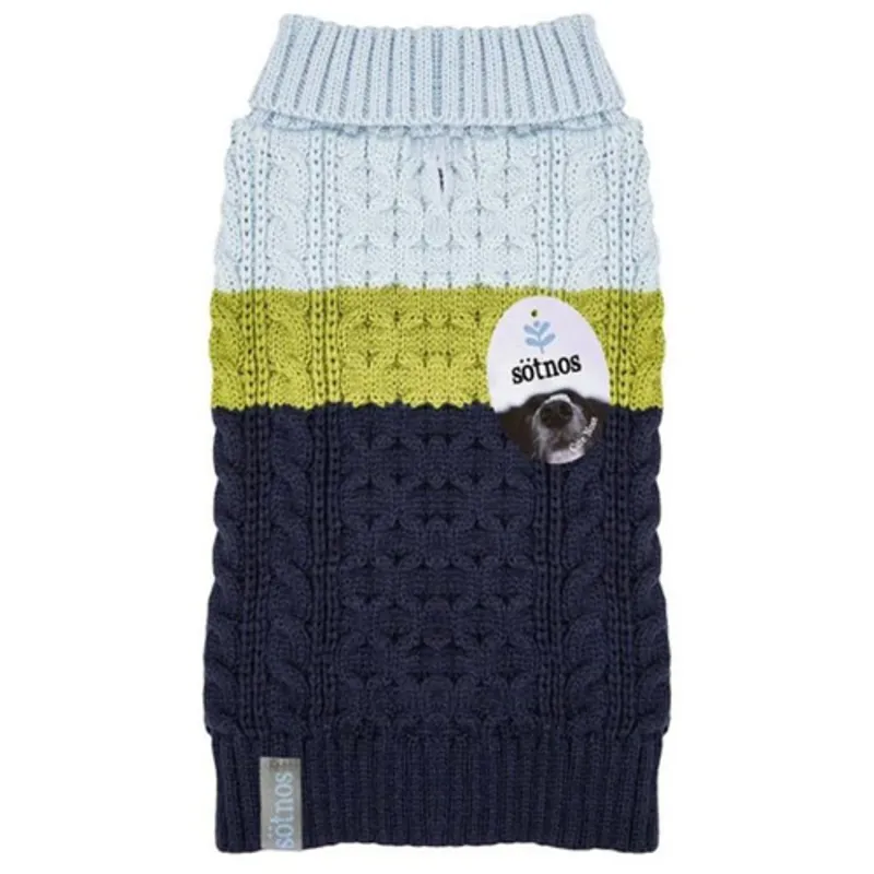 Sotnos Colour Block Sweater Blue/Green