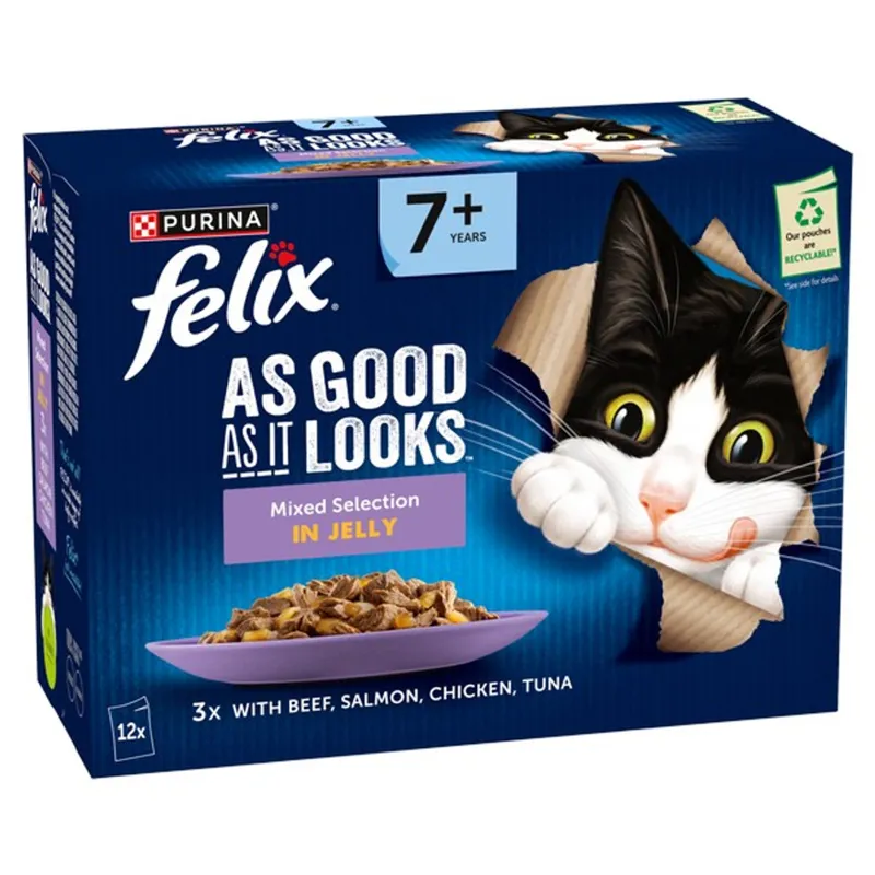 Felix As Good As It Looks Pouches Senior Mixed 12x85g
