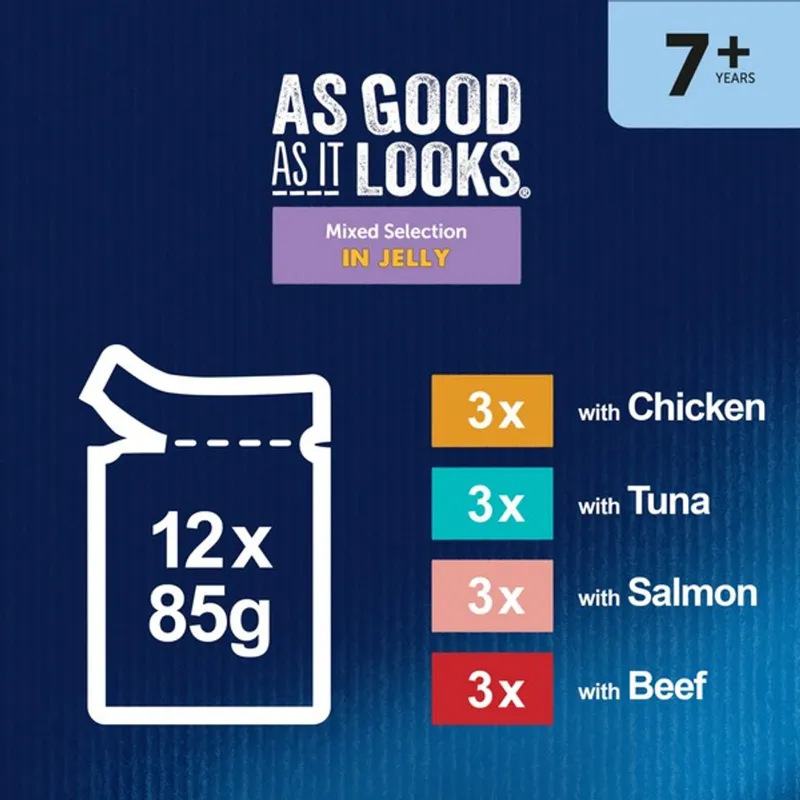 Felix As Good As It Looks Pouches Senior Mixed 12x85g-3