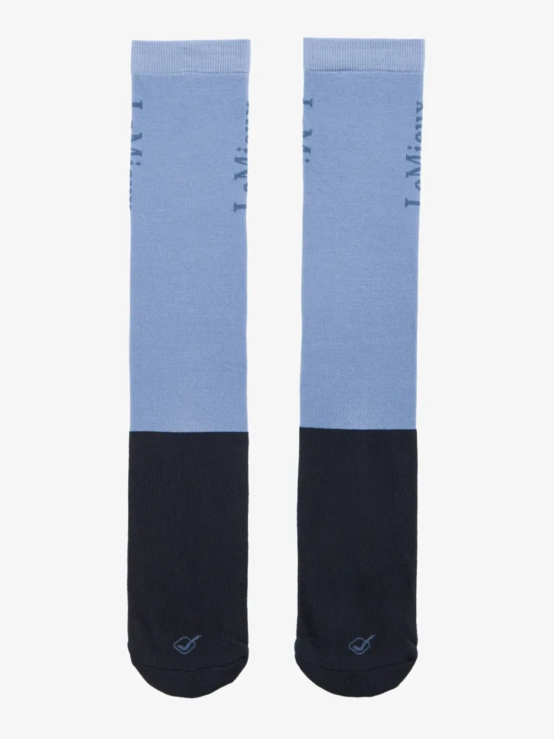 LeMieux Competition Socks 2 Pack Powder Blue-1