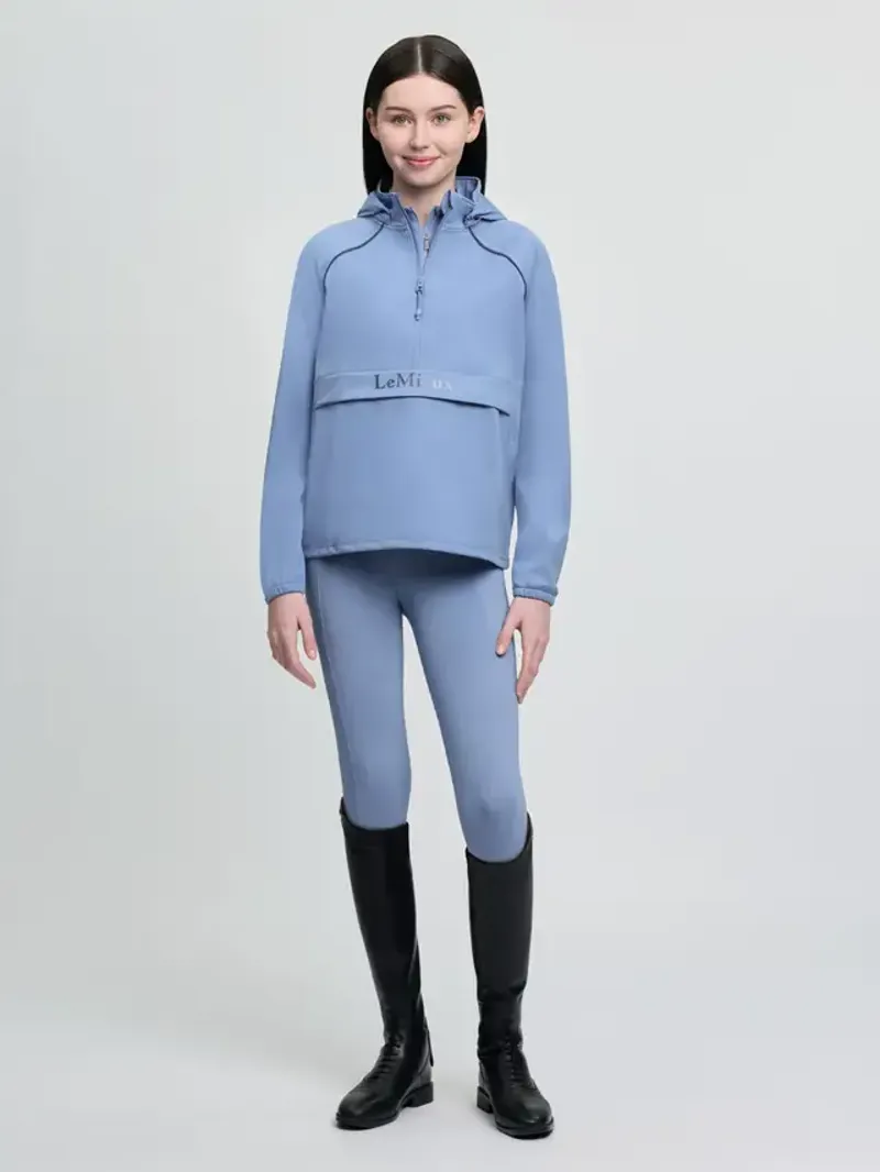 LeMieux Young Rider Paige Quarter Zip Waterproof Jacket Powder Blue-5