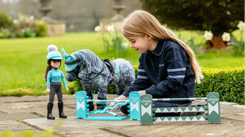 LeMieux Toy Pony Jump Set Azure/Sage/White-2