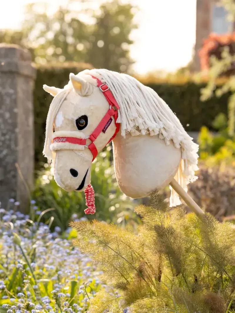 LeMieux Harlow Hobby Horse Headcollar and Leadrope Coral Crush-1