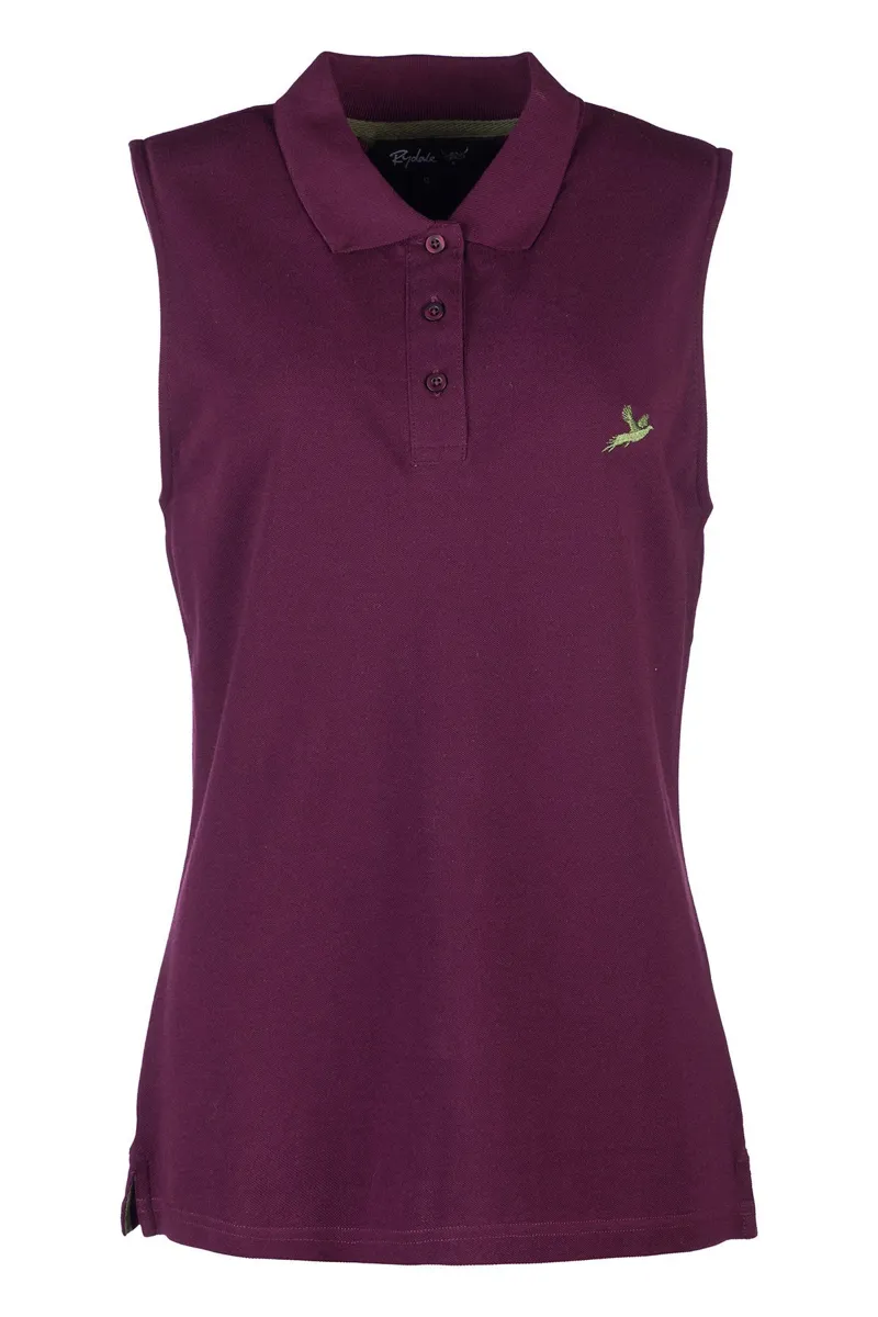 Rydale Ladies Kirby Sleeveless Polo Shirt Dark Berry