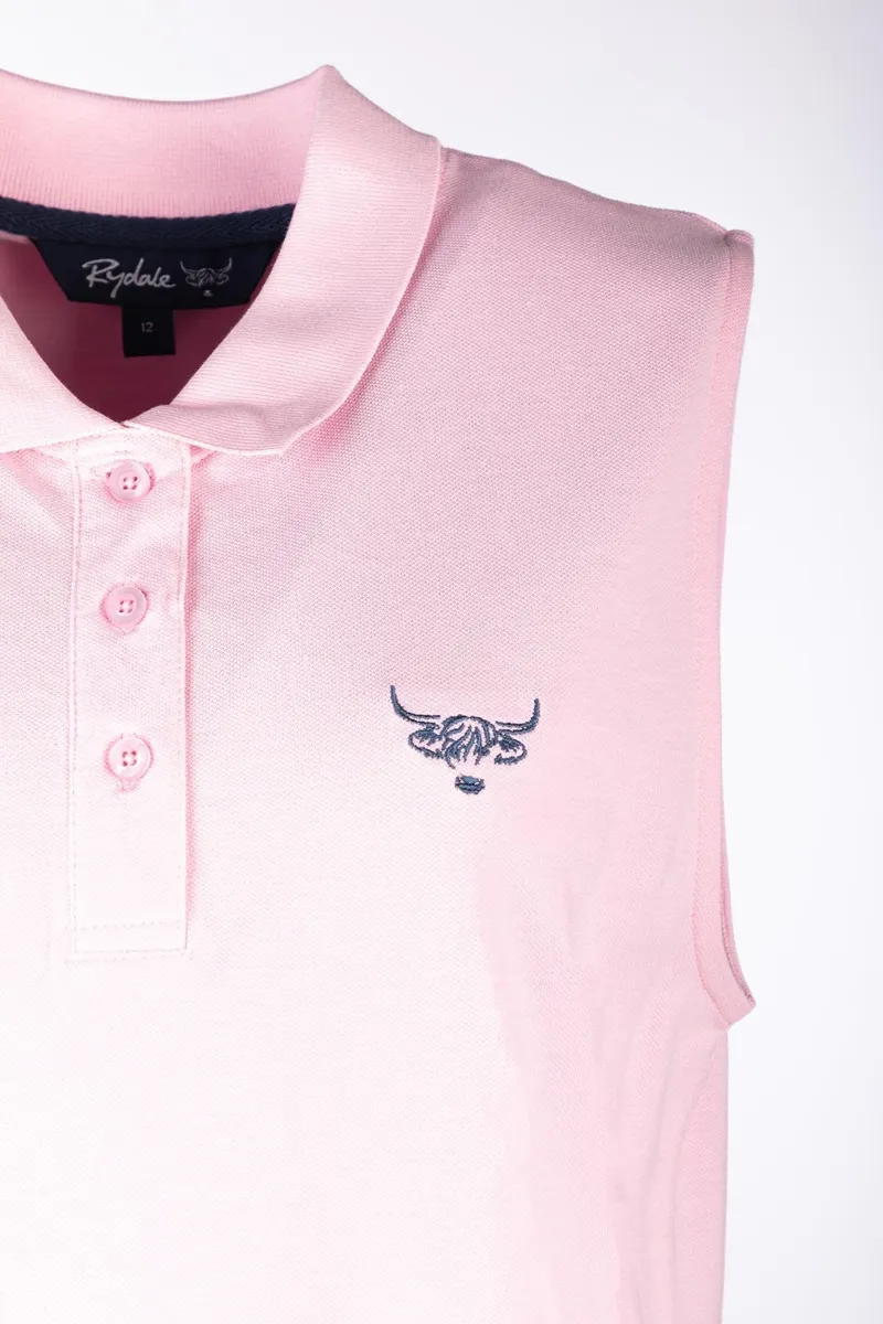 Rydale Ladies Kirby Sleeveless Polo Shirt Soft Pink-2