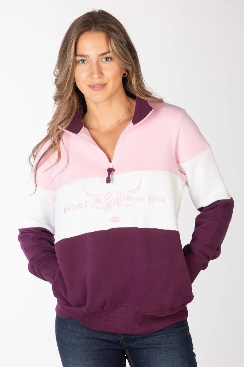 Rydale Ladies Byland Rydale Sweatshirt Berry/White/Sorbet-3