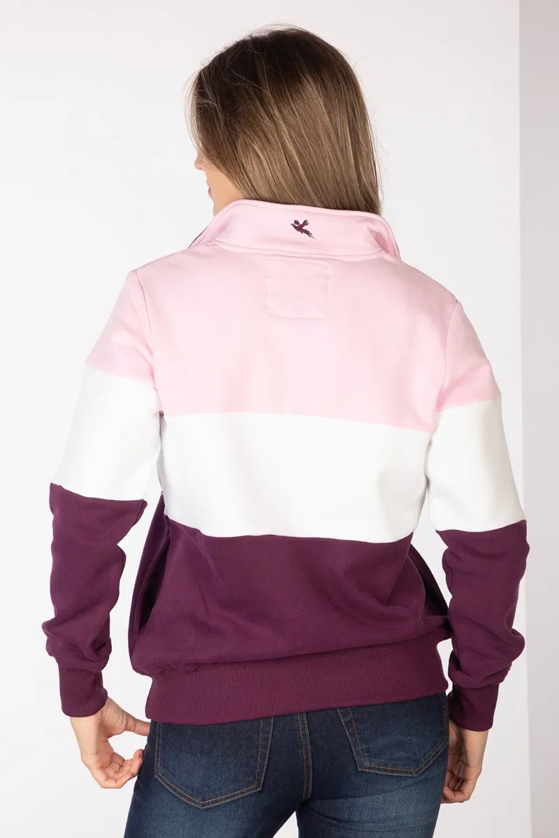 Rydale Ladies Byland Rydale Sweatshirt Berry/White/Sorbet-4