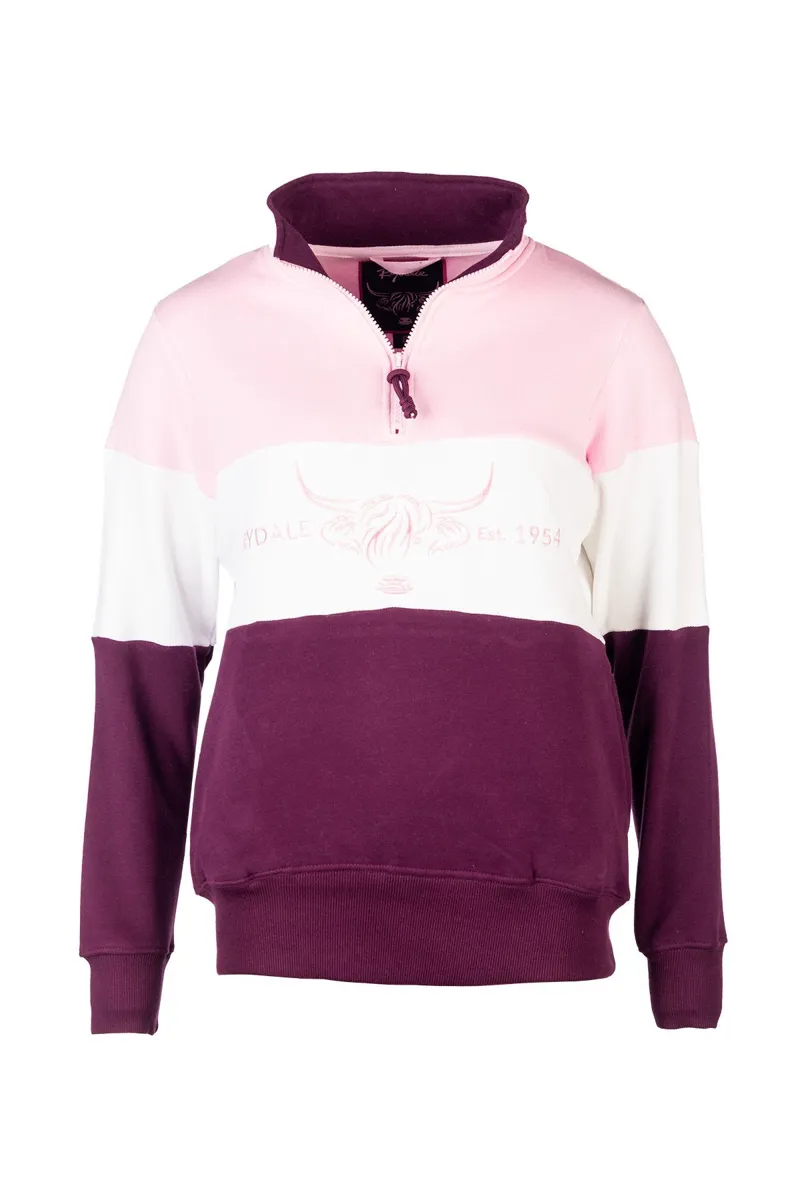 Rydale Ladies Byland Rydale Sweatshirt Berry/White/Sorbet