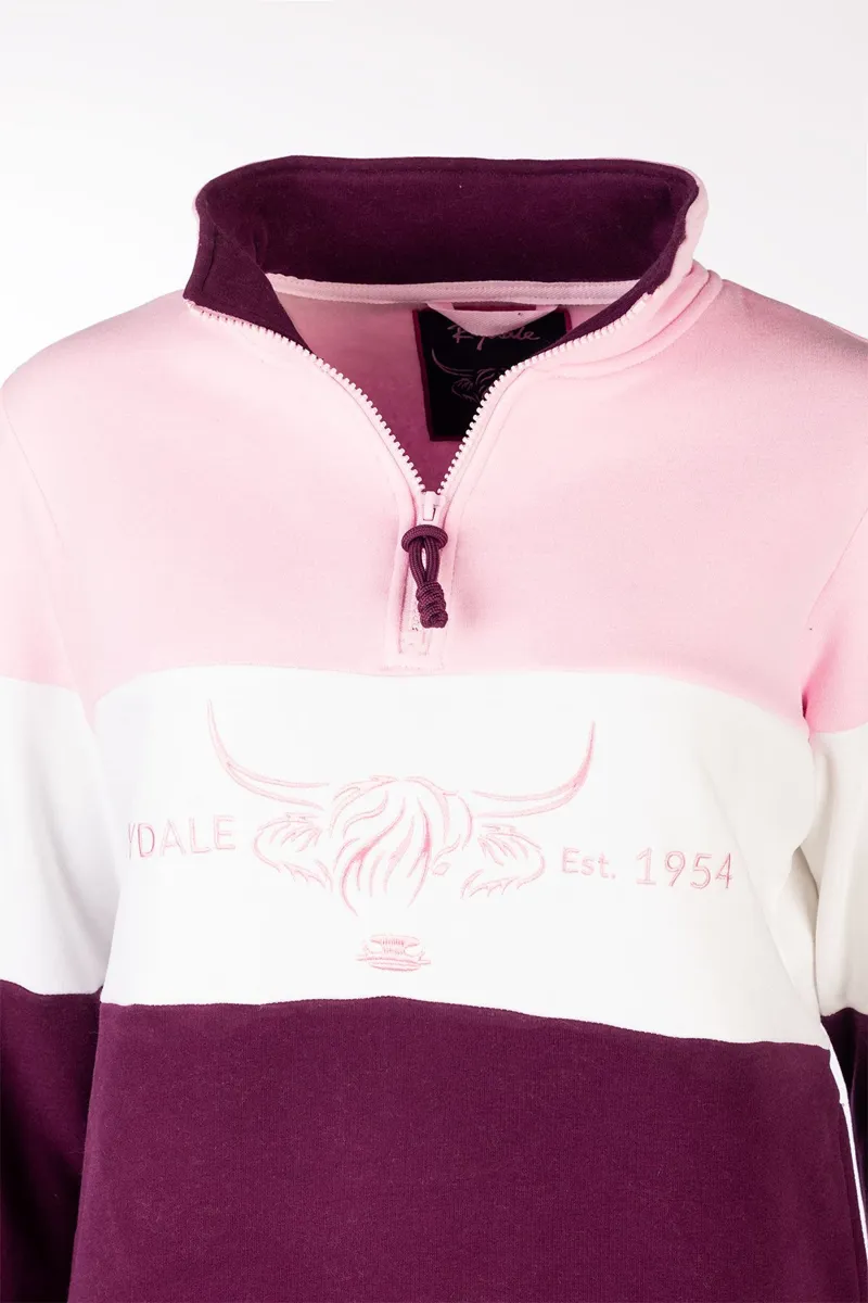 Rydale Ladies Byland Rydale Sweatshirt Berry/White/Sorbet-2