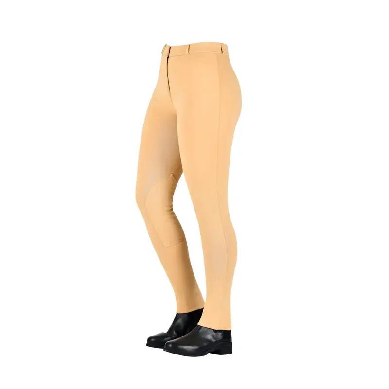 Saxon Childs Warm Up Zip Front Jodhpurs Beige