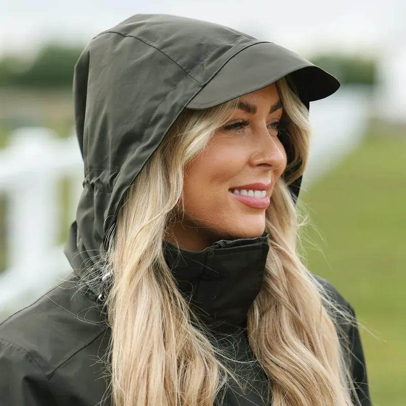 Equetech Ladies Utopia Luxe Waterproof Riding Coat Alpine Green-4