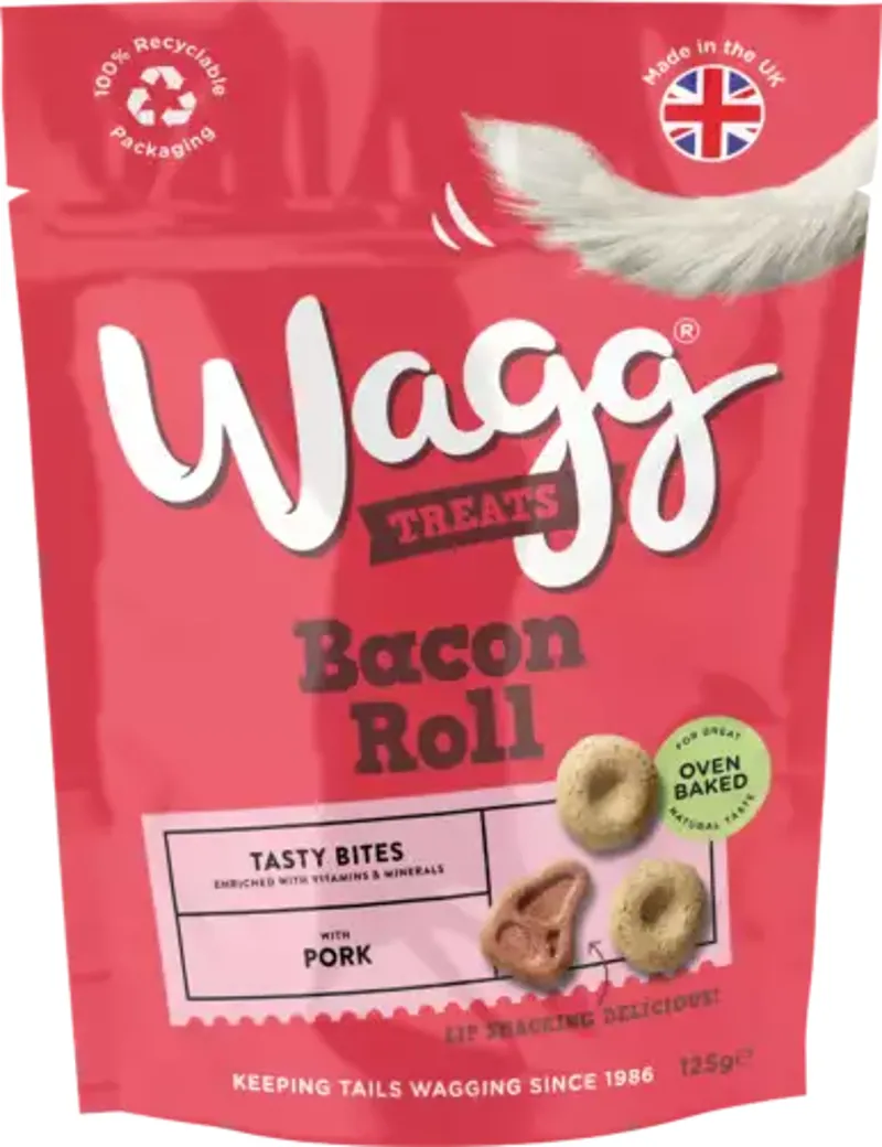 Wagg Bacon Roll Treats 125g