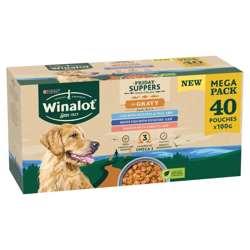 Winalot Pouch Fish in Gravy 40 x 100g